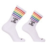 Barcode Berlin Chaussettes Love is Love Gym Socks Blanches